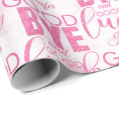 ピンクグリッターさよなら幸運 ラッピングペーパー (ロールコーナー)