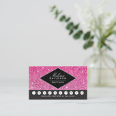 ピンクグリッターとグラマーサロンロイヤリティカード ロイヤリティカード (スタンド正面)