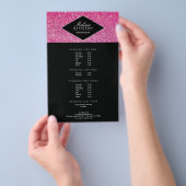 ピンクグリッターとグラマー美しいフライヤー チラシ (ハンドル)