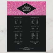 ピンクグリッターとグラマー美しいラージフライヤー チラシ (正面)