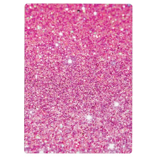 ピンクグリッターとグラマー美しい パーソナライズされた クリップボード (裏面)