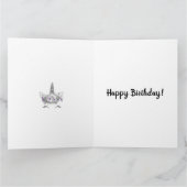 ピンクグリッターとシルバーユニコーン カード (内部)