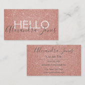 ピンクグリッターとスパークルハロー 名刺 (正面/裏面)