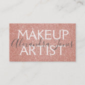 ピンクグリッターとスパークルメイクアップアーティスト 名刺 (正面)