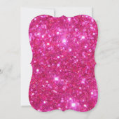 ピンクグリッターとピンクドレスブライダルシャワー 招待状 (裏面)