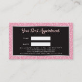 ピンクグリッターとブラックシルバーアクセント – アポイントメント (裏面)