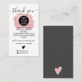 ピンクグリッターのブラシストロークのロ感謝していゴの順序 名刺 (正面/裏面)