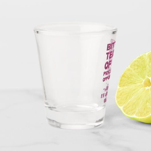 ピンクグリッターの涙が私のピックボールの対戦相手 ショットグラス (左)