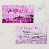 ピンクグリッターはさみ 予約カード (正面/裏面)