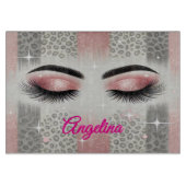 ピンクグリッターまつげ カッティングボード (正面)