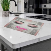 ピンクグリッターまつげ カッティングボード