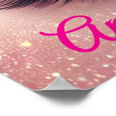 ピンクグリッターまつ毛クラウンポスター ポスター (角)