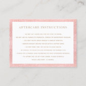 ピンクグリッターアフターケアfor Lash Extensionsサロン 名刺 (正面)