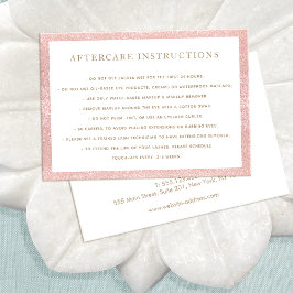 ピンクグリッターアフターケアfor Lash Extensionsサロン 名刺