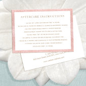 ピンクグリッターアフターケアfor Lash Extensionsサロン 名刺