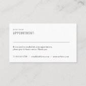 ピンクグリッターアポイントメントリマインダーカード 予約カード (裏面)