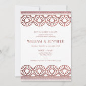 ピンクグリッターアールデコファンリハーサルディナー 招待状 (正面)