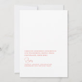 ピンクグリッターアールデコブライダルシャワー 招待状 (裏面)