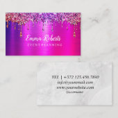 ピンクグリッターイベント名刺 名刺 (正面/裏面)