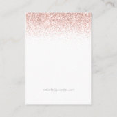 ピンクグリッターイヤリング表示カード 名刺 (裏面)