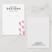 ピンクグリッターイヤリング表示カード 名刺 (正面/裏面)