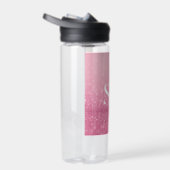 ピンクグリッターウォーターボトルカスタムイニシャル ウォーターボトル (右面)