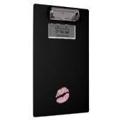 ピンクグリッターエレガントリップシックパーソナライズされたグラム クリップボード (右)