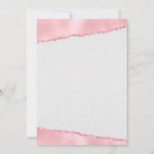 ピンクグリッターオンサテングラマラスVIPパーティー 招待状 (裏面)