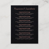 ピンクグリッターオンブラックフラグランス具石鹸 名刺 (裏面)