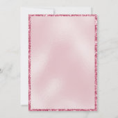 ピンクグリッターカスタムフォト50誕生日招待状 招待状 (裏面)