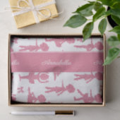 ピンクグリッターガールバレリナパタン誕生日パーティー 薄葉紙 (ギフト)