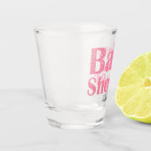 ピンクグリッターガールベビーシャワーショット ショットグラス (左)