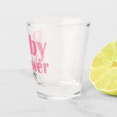 ピンクグリッターガールベビーシャワーショット ショットグラス (右)