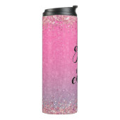 ピンクグリッターガールボス名建物帝国 タンブラー (回転左)