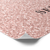 ピンクグリッターキンセアニラ15誕生日へようこそ ポスター (角)