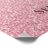 ピンクグリッターキンセアニラ15誕生日ウェルカムポス ポスター (角)