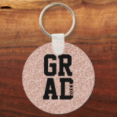 ピンクグリッタークラス卒業記念鍵 キーホルダー (正面)