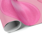 ピンクグリッタークリスマスボール ラッピングペーパー (ロールコーナー)