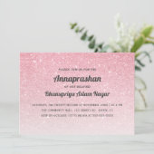 ピンクグリッターグラデーションアンナパラシャンファースト 招待状 (スタンド正面)