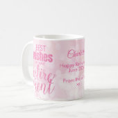 ピンクグリッターグラマラス退職願い コーヒーマグカップ (正面左)