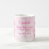 ピンクグリッターグラマラス退職願い コーヒーマグカップ (中央)
