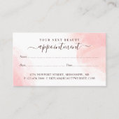 ピンクグリッターグラムアイドラッシュ美しいラッシュアーティスト 予約カード (正面)