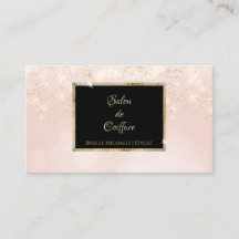 ピンクグリッターグラムエレガントブラックと金ゴールドサロン