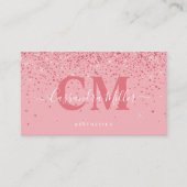 ピンクグリッターグラム美しい美学ロイヤリティ& 名刺 (正面)