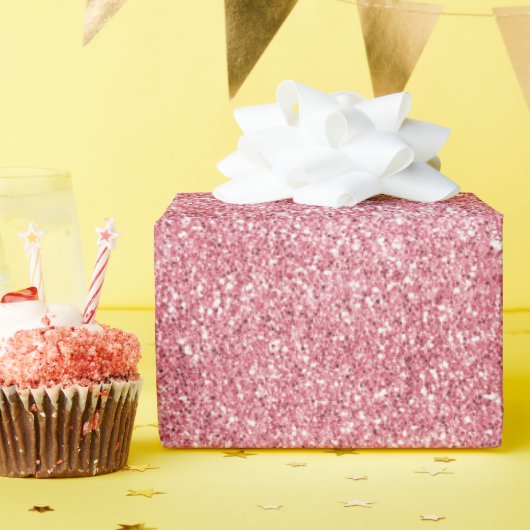 ピンクグリッターグリッツユニコーンスパークル   ラッピングペーパー (誕生日パーティー)