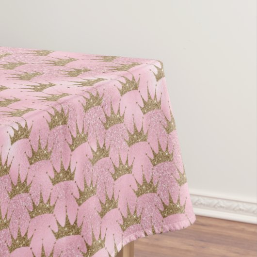 ピンクグリッターゴールデンクラウン テーブルクロス (インサイチュ)
