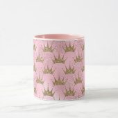 ピンクグリッターゴールデンクラウン マグカップ (中央)