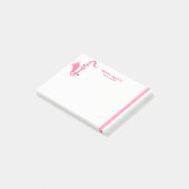 ピンクグリッターサキソフォン音楽先生テンプレート ポストイット (アングル)