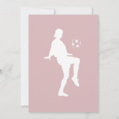 ピンクグリッターサッカー恋人ガールハッピーバースデー (裏面)