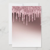 ピンクグリッターサプライズ50と素晴らしい誕生日 招待状 (裏面)